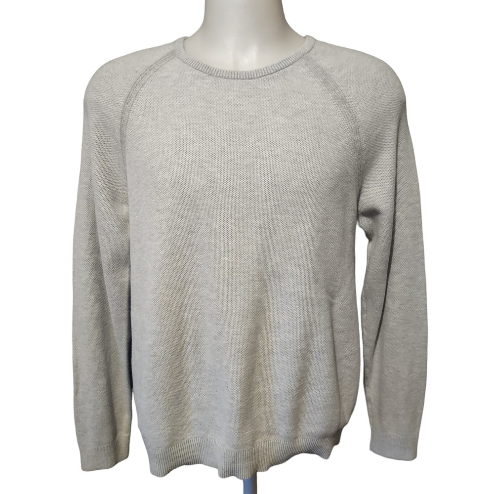 Tailor Vintage Sweater Mens Size Large Norm Core Cabin Core Gray Raglan Crewneck